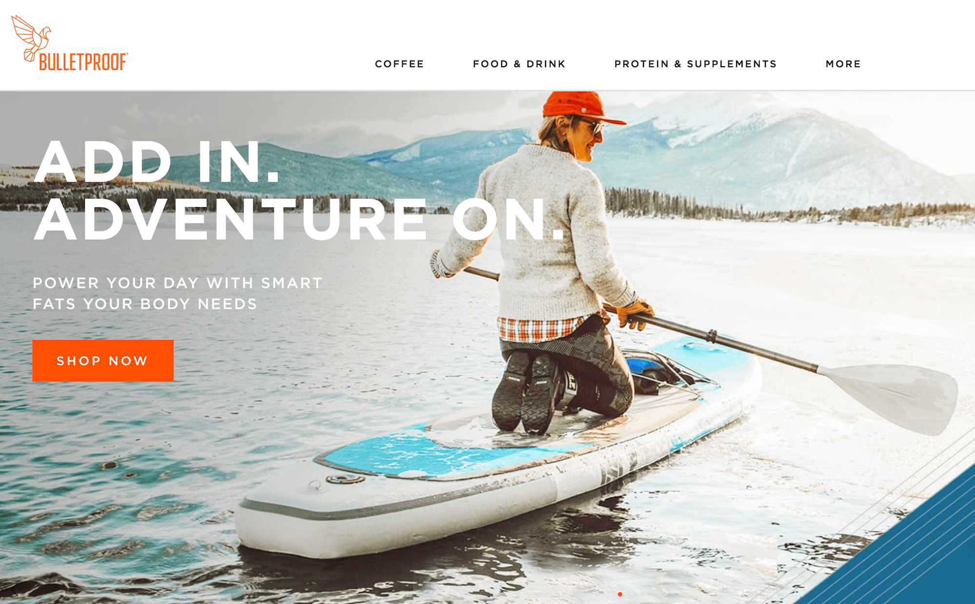 An example of a CTA from the Bulletproof website.